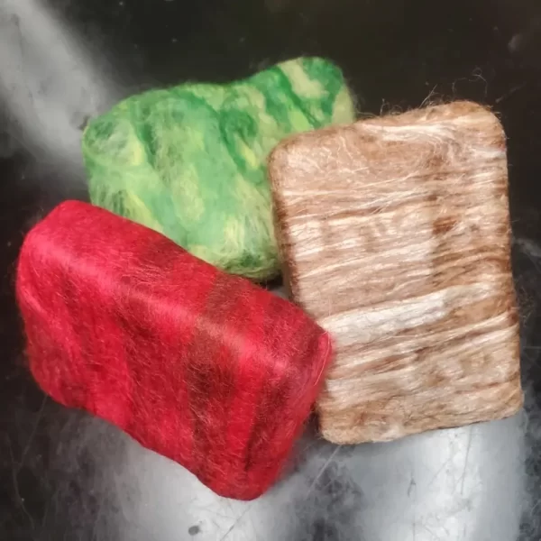 felted soap trio