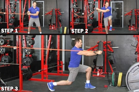 Horizontal chop with lead-leg step