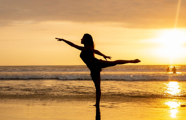 Oceanic Tranquility-Embracing Mental Serenity through Yoga by the Sea