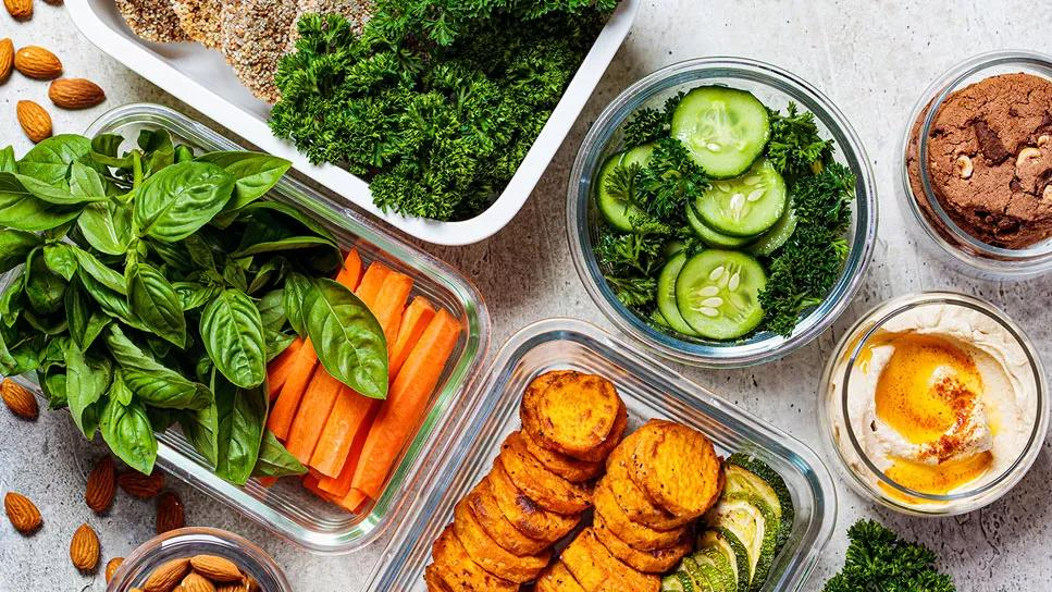 A table of healthy food