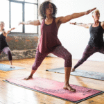Woman practicing yoga