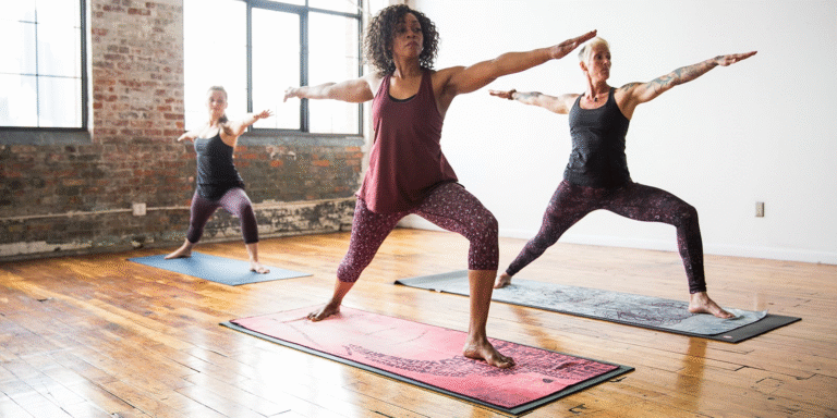 Woman practicing yoga