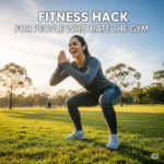 A woman doing body weight squats.