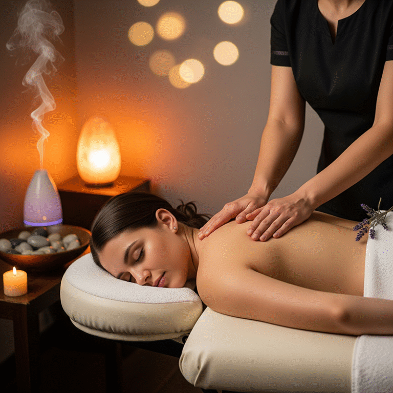 A woman getting a massage.