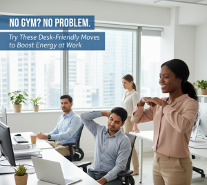 People exercising at their office.