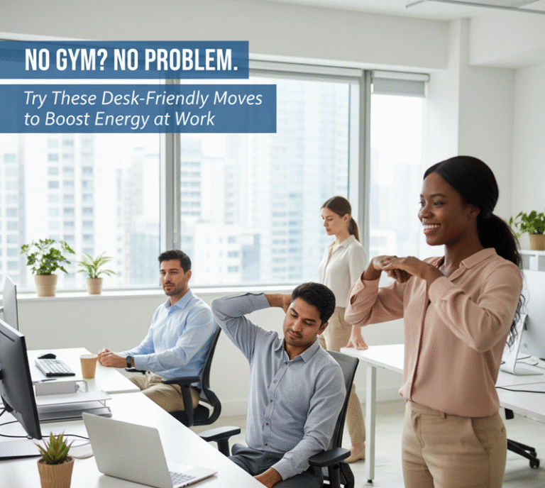 People exercising at their office.