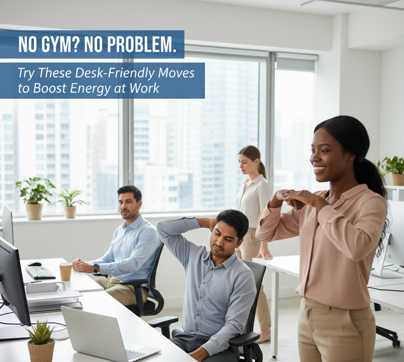 People exercising at their office.