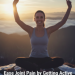 A woman with her arms overhead