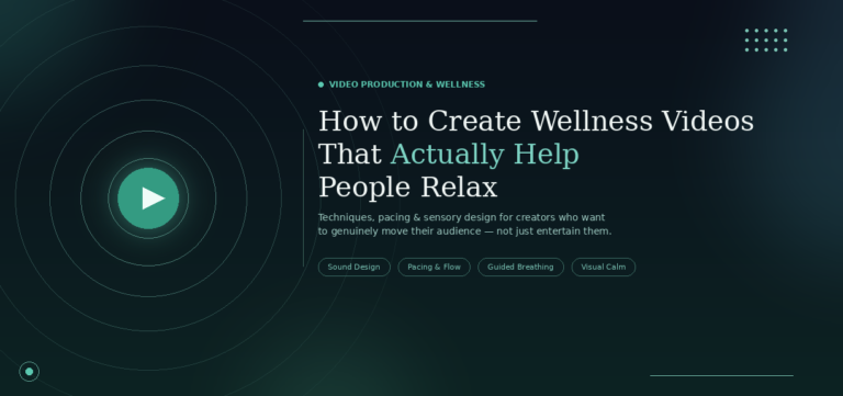 How to Create Wellness Videos That Actually Help People Relax