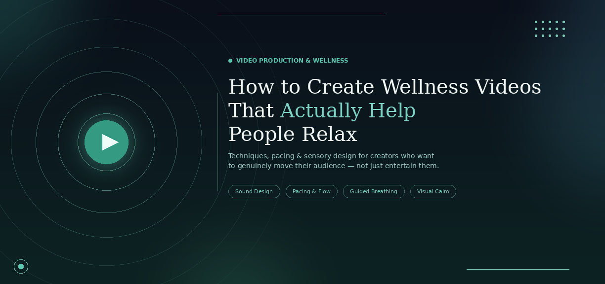 How to Create Wellness Videos That Actually Help People Relax
