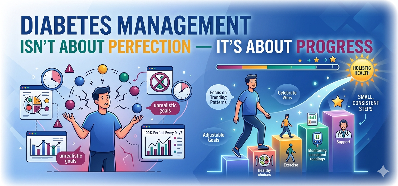 Diabetes Management Isn’t About Perfection — It’s About Progress
