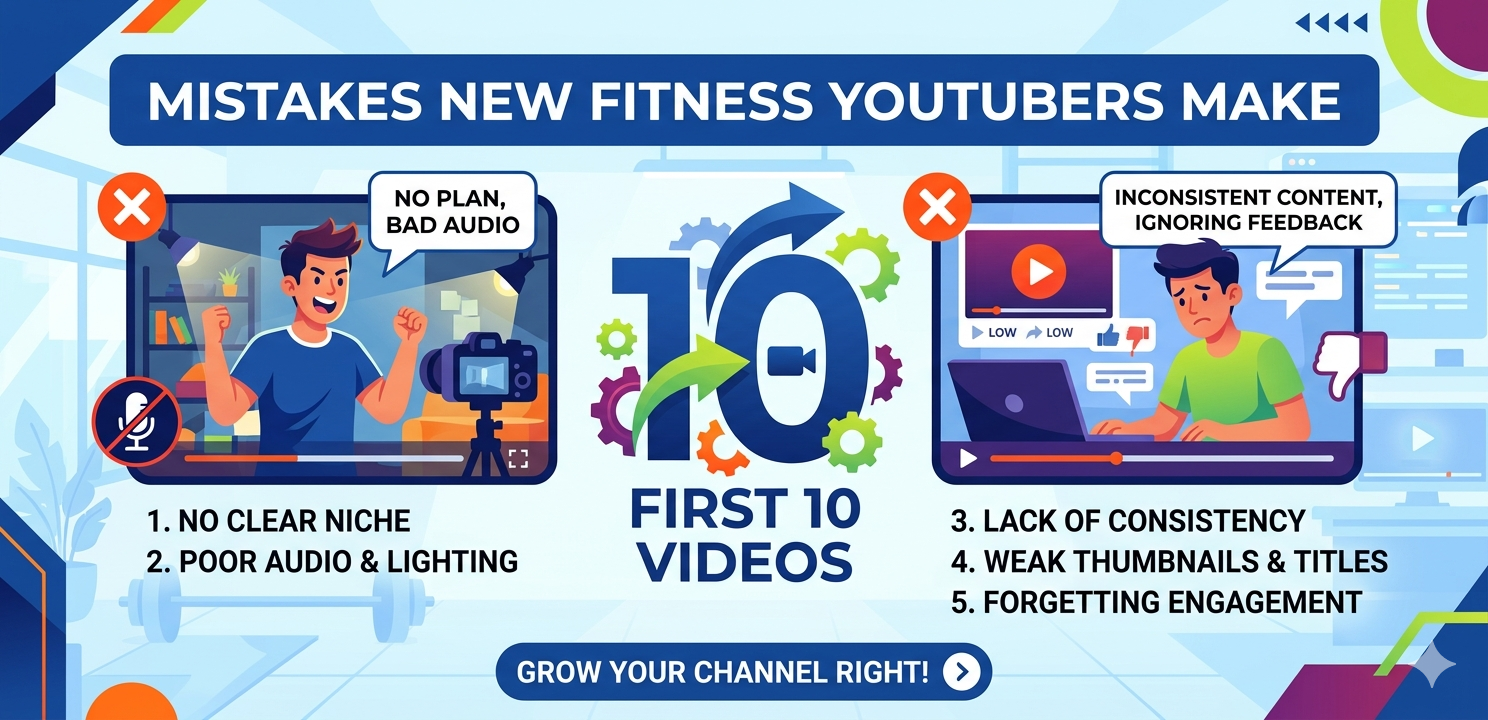 Mistakes New Fitness YouTubers Make in Their First 10 Videos