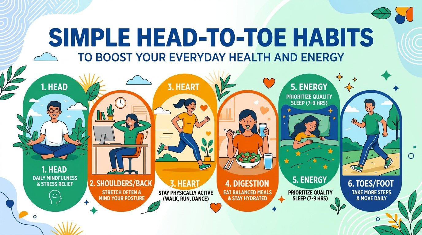 Simple Head-to-Toe Habits to Boost Your Everyday Health and Energy