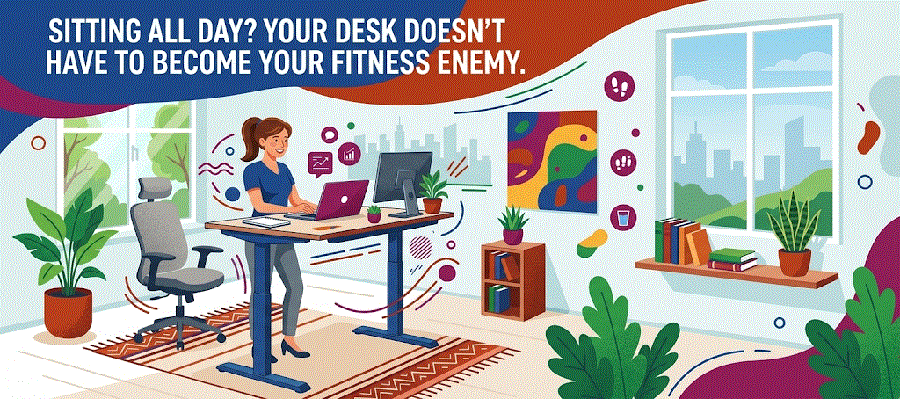 Sitting All Day? Your Desk Doesn't Have to Become Your Fitness Enemy