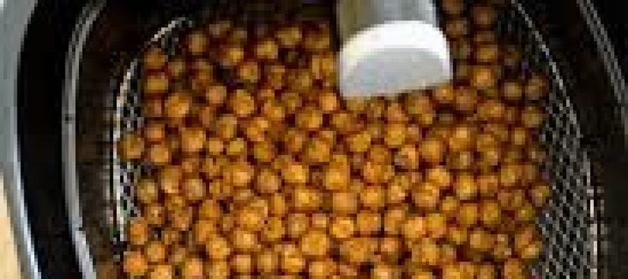 air fryer with chickpeas