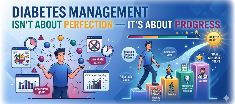 Diabetes Management Isn’t About Perfection — It’s About Progress