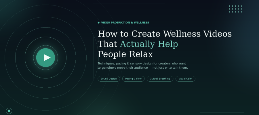 How to Create Wellness Videos That Actually Help People Relax