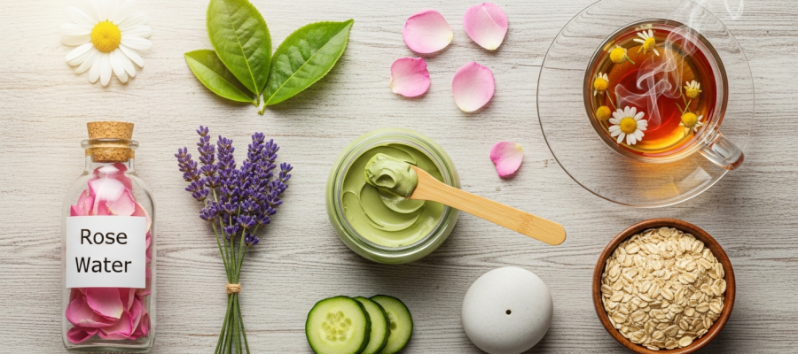 An image of products good for your skin.