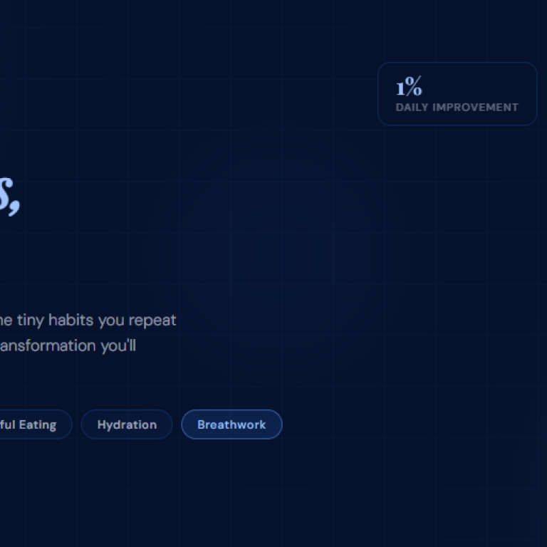 Small, Consistent Actions Create the Biggest Health Changes