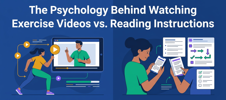 The Psychology Behind Watching Exercise Videos vs. Reading Instructions