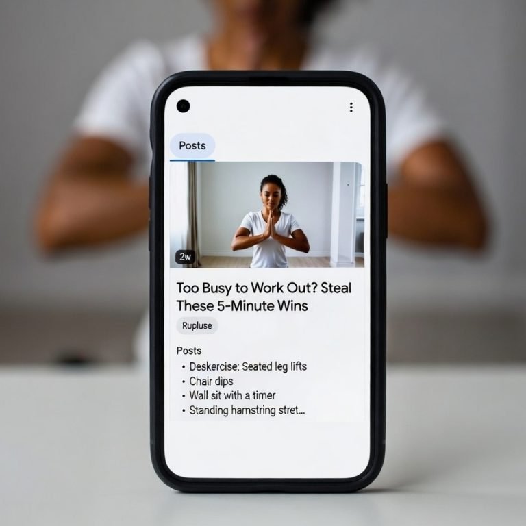 Too Busy to Work Out? Steal These 5-Minute Wins