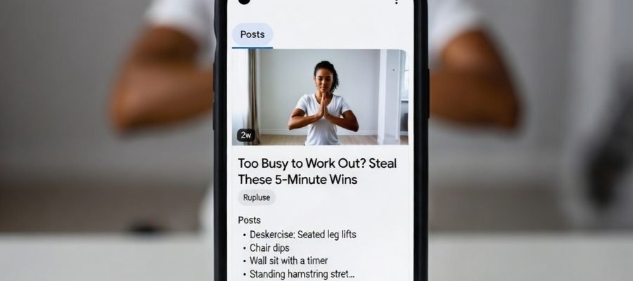 Too Busy to Work Out? Steal These 5-Minute Wins